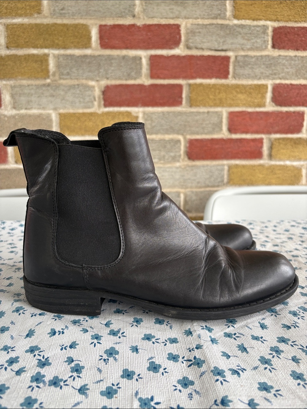 Classic Black Leather Chelsea Ankle Boots - Women's